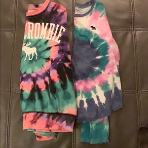 Abercrombie Kids Tie Dye Sweatshirt and T-Shirt